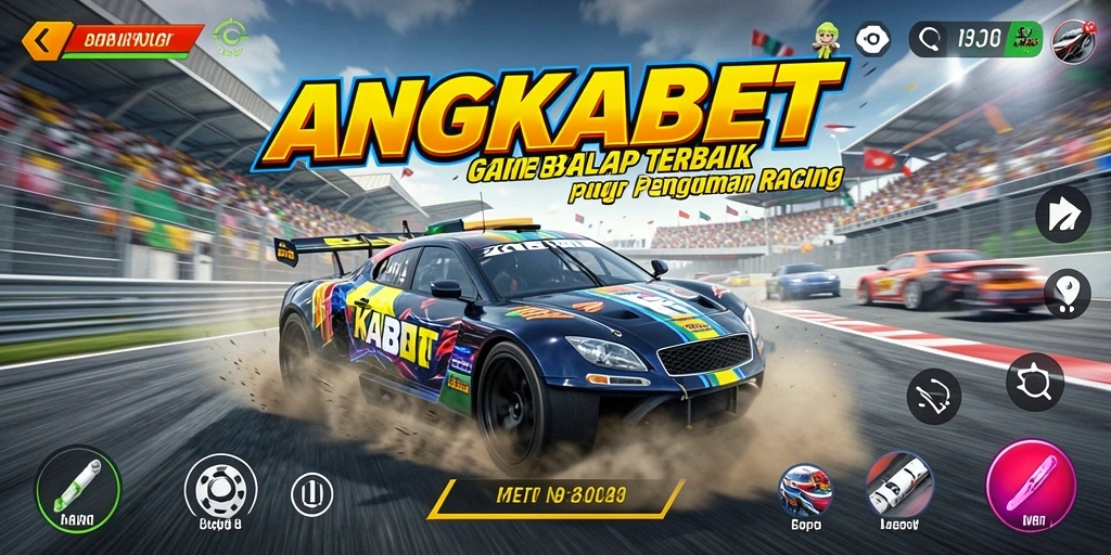 Screenshot gameplay ANGKABET menampilkan balapan yang beraksi dengan grafis yang memukau.