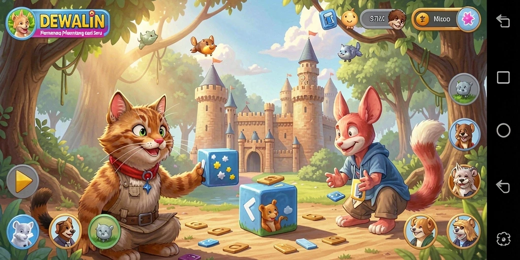 Tampilan gameplay DEWALIN yang mengasyikkan dalam menyelesaikan teka-teki.