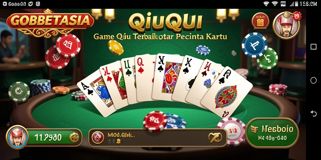 Tampilan menarik gameplay QiuQiu di GOBETASIA.