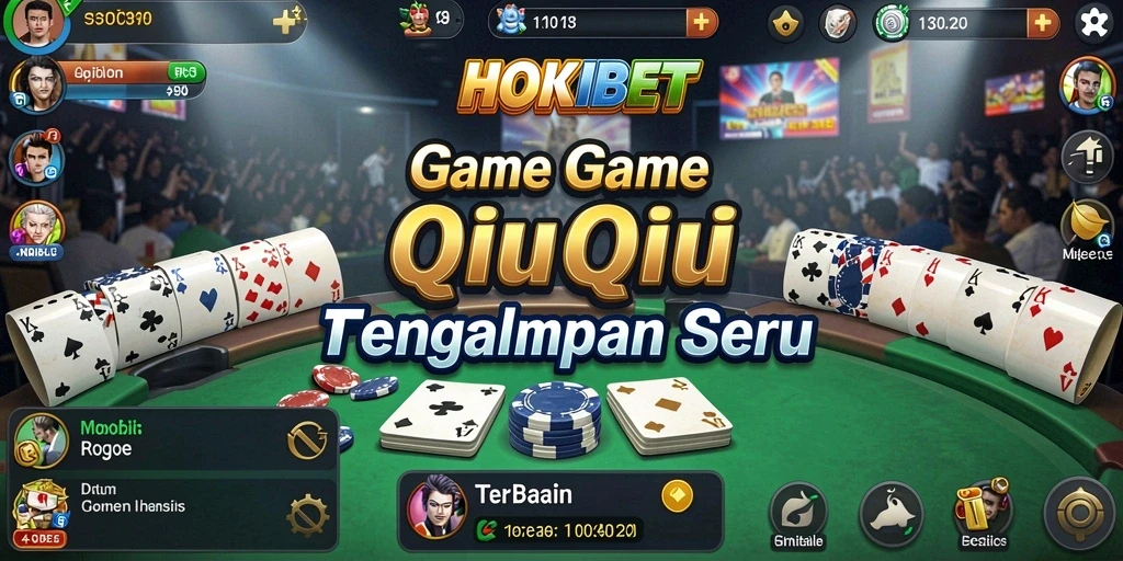 Tampilan seru gameplay QiuQiu di HOKIBET.
