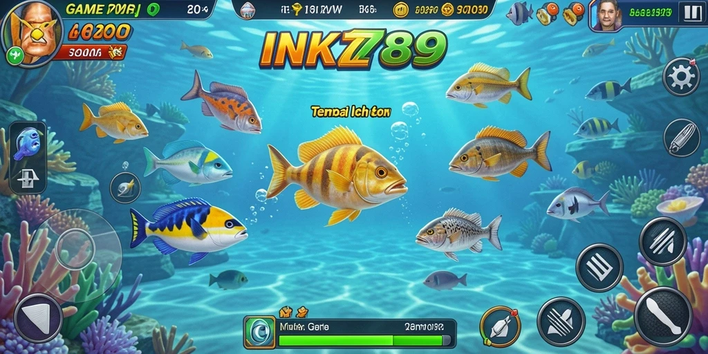 Tampilan gameplay INK789 yang menegangkan saat menembak ikan.