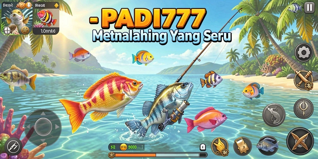 Tampilan gameplay memancing yang seru di PADI777.