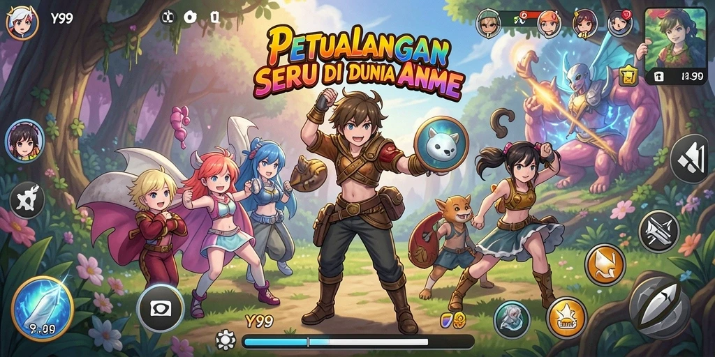 Tampilan gameplay Y89 yang menarik dan penuh warna.